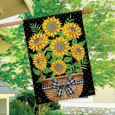 Primitive Sunflowers Autumn House Flag Floral Fall 28" X 40" Briarwood Lane - Image 2