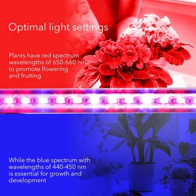 Dartwood LED Grow Lights For Indoor Plants With Red Blue Spectrum - Plant Grow Light With 9 Brightness Levels, Auto On Off Function - Image 6