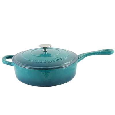 Crock-Pot Artisan Enameled 3.5 Quart Cast Iron Deep Sauté Pan With Self Basting Lid - Image 2