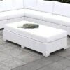 Alertis Patio Wicker Bench - White - MiBasics