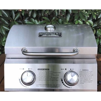 2-Burner Portable Tabletop Stainless Steel Propane Gas Grill Model 13742 - Monument Grills - Image 7