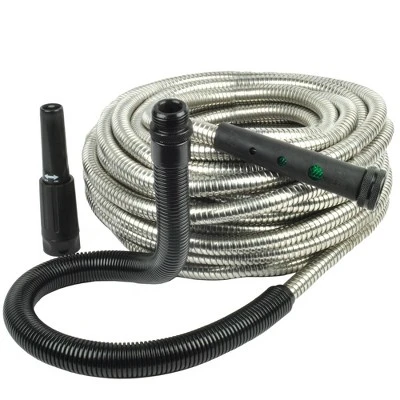 Bernini 50' Metal Garden Hose With Flex End Watering Wand