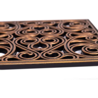 BirdRock Home Rubber Stepping Stone Tiles - 12 X 12" - Set Of 3 - Copper