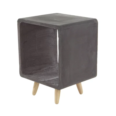 FIBER CLAY WOOD ACCENT TABLE 16W 21H - Olivia & May - Image 6