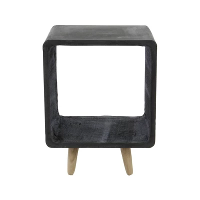 FIBER CLAY WOOD ACCENT TABLE 16W 21H - Olivia & May - Image 2