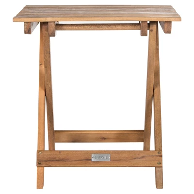 Pacifica 3pc Wood Patio Lounge Set - Teak Brown/Beige - Safavieh - Image 2