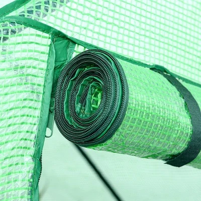 Costway Portable Mini Walk In Outdoor 2 Tier 8 Shelves Greenhouse - Image 9