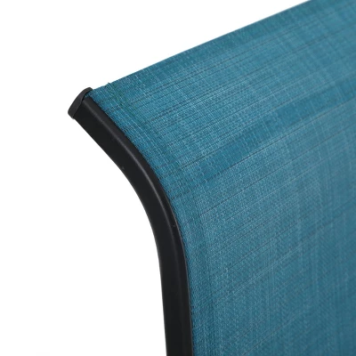 2-Seat Patio Glider With Steel Frame - Blue - Captiva Designs - Image 4