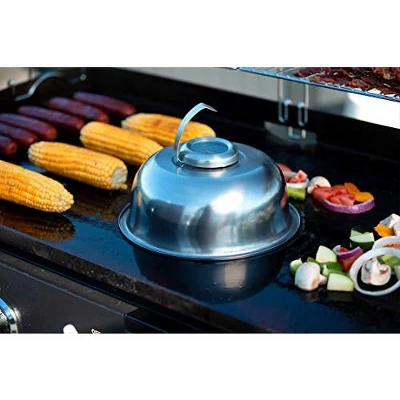 Yukon Glory Griddle Dome With Built In Thermometer, Stainless Steel 8-Inch Cover - Image 4