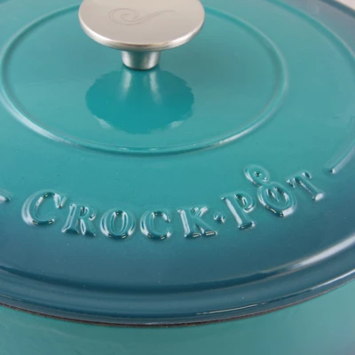 Crock-Pot Artisan Enameled 3.5 Quart Cast Iron Deep Sauté Pan With Self Basting Lid - Image 4