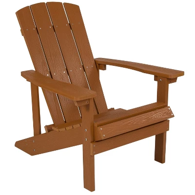 Flash Furniture Charlestown Commercial All-Weather Poly Resin Wood Adirondack Chair - Image 11
