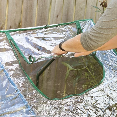 Sunnydaze Decor Sunnydaze Outdoor Portable Plant Shelter Mini Greenhouse With Double Zipper Doors And Cover - Clear - Image 5