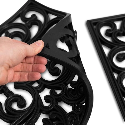 BirdRock Home Rubber Stepping Stone Tiles - 15 X 15" - Set Of 3 - Black - Image 3