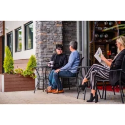 Vita 39" Wide Urbana Small Parklette Rectangular Planter Box Espresso