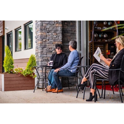 Vita 39" Wide Urbana Small Parklette Rectangular Planter Box Espresso