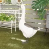 25" X 8" Magnesium Oxide French Country Duck Garden Sculpture White - Olivia & May