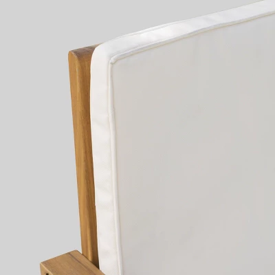 Luciano Acacia Wood Bench - Brown/Cream - Christopher Knight Home - Image 2