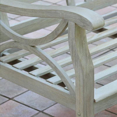 Abbington Teak Patio Sofa With Cushion - Cambridge Casual - Image 4