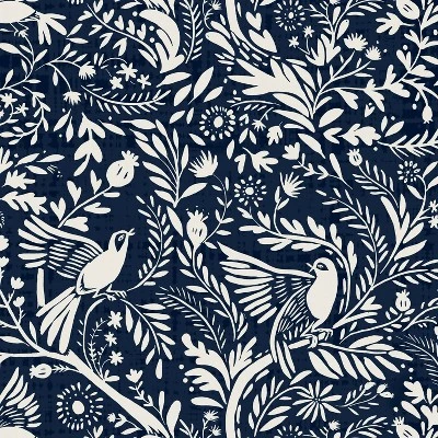 Suki Chinois Outdoor Throw Pillow Navy - Skyline Furniture - Image 3