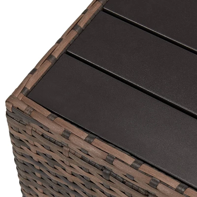 6pc Wicker Outdoor Conversation Set With Cushions - Orange - EDYO LIVING - Image 18