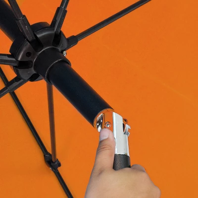 9' X 9' Aluminum Market Patio Umbrella With Crank Lift And Push Button Tilt Tuscan - Astella - Image 5