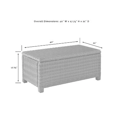 Bradenton 4pc Outdoor Wicker Conversation Set - Crosley - Image 15