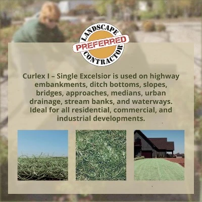 DeWitt AEC-SEGRN4 Curlex I 4 X 112.5 Feet Single Layer Excelsior Biodegradable Commercial And Home Landscaping Erosion Control Blanket, Green - Image 4