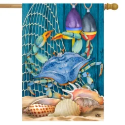 Crab Walk Summer House Flag Nautical 28 X 40 Briarwood Lane