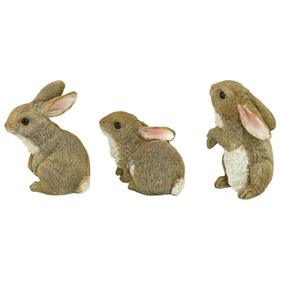 Design Toscano The Bunny Den, Garden Rabbit Statue: Set Of Six - Image 4