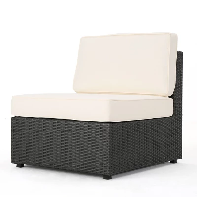 Santa Cruz 8pc Wicker Sectional Gray - Christopher Knight Home - Image 2