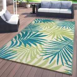 World Rug Gallery Floral Modern Reversible Plastic Outdoor Rugs