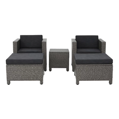 Puerta 17pc Wicker Patio Set - Dark Gray - Christopher Knight Home