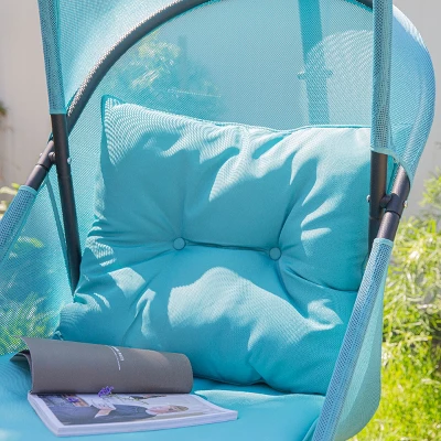 Barton Outdoor Patio Canopy Hanging Egg Chair Collapsible Egg Chair Seat - Image 2