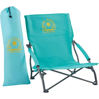Maui And Sons Comfort Sling Back Bag Beach Camping Picnic Chair Teal - Image 3