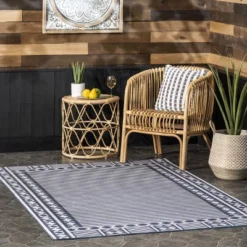 NuLOOM Lacie Multi Striped Machine Washable Indoor/Outdoor Patio Area Rug