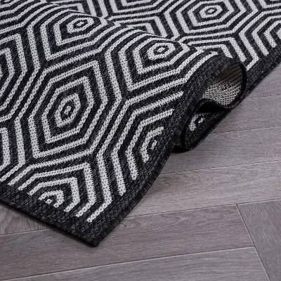 World Rug Gallery Modern Geometric Textured Flat Weave Indoor/Outdoor Area Rug - Image 4