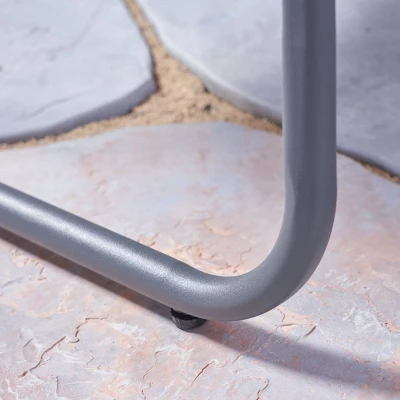 Milan 2pk Steel Club Chairs - Gray/White - Christopher Knight Home - Image 2