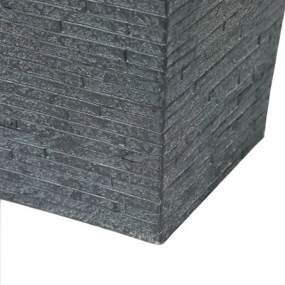 LuxenHome Gray MgO Tall Tapered Square Planter - Image 4