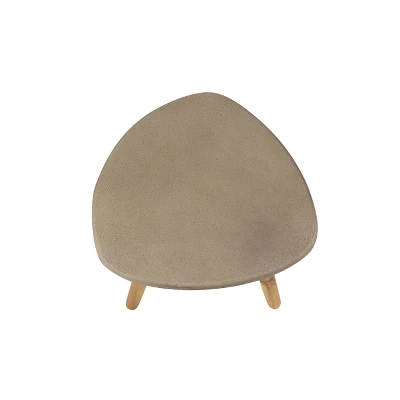 16"x16" Mid-Century Wood Outdoor Accent Table Gray - Olivia & May - Image 5