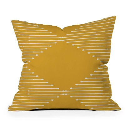 Summer Sun Home Art Geo Outdoor Throw Pillow Yellow - Deny Designs - Image 3