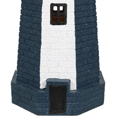 Sunnydaze Decor Sunnydaze Outdoor Backyard Garden Nautical Lighthouse Solar LED Pathlight Statue Figurine - 36" - Image 5