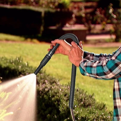 Bernini 50' Metal Garden Hose With Flex End Watering Wand - Image 5