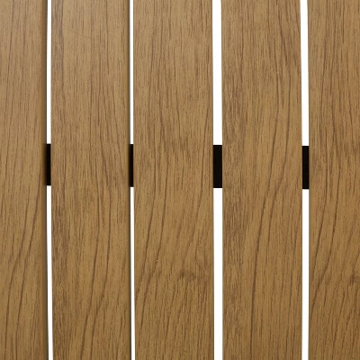 Doheny Rectangular Outdoor Aluminum Dining Table Natural/Black - Christopher Knight Home - Image 5