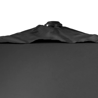 Crestlive Products 11.5'x11.5' Luxury Aluminum Frame Double Top Round Offset Cantilever Umbrella Black - Image 4