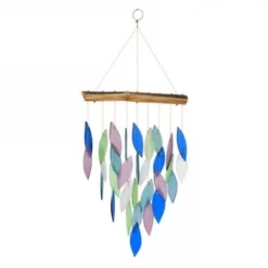 Home & Garden Mountain Ridge Waterfall - One Windchime 20 Inches - Windchme Handcrafted - Geblueg380 - Glass - Multicolored