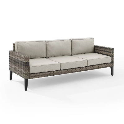 Prescott Outdoor Wicker Sofa - Crosley - Image 11
