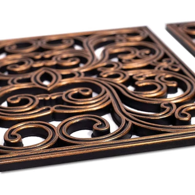 BirdRock Home Rubber Stepping Stone Tiles - 15 X 15" - Set Of 3 - Copper - Image 3