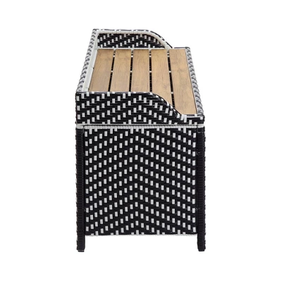 2pc Maksville Aluminum Patio Loveseat & Storage Bench - MiBasics - Image 9