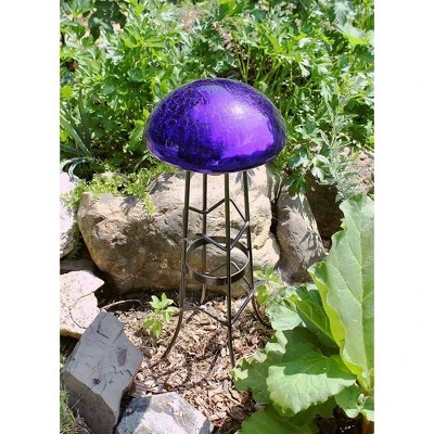 9" Glass Toadstool Gazing Globe Ball - Achla Designs - Image 2