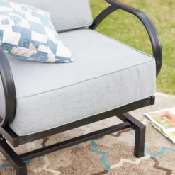 Steel Spring Patio Accent Chair - Lokatse